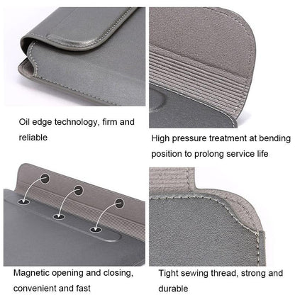 Multifunctional Laptop Bag Stand - Fits 13.3-14 Inches - Black - Gray