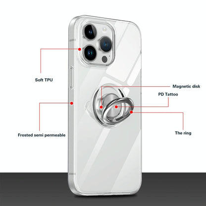 Tpu Phone Case with Ring Holder for Iphone 15 - Slim & Secure