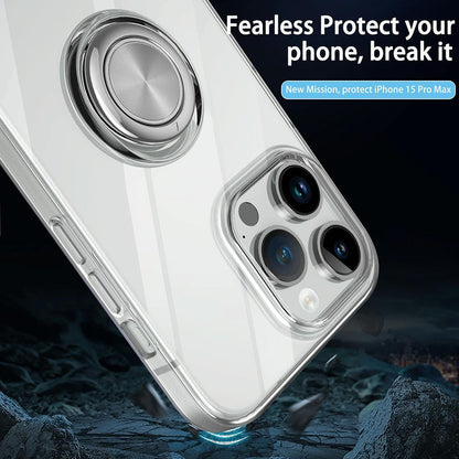 Tpu Phone Case with Ring Holder for Iphone 15 - Slim & Secure