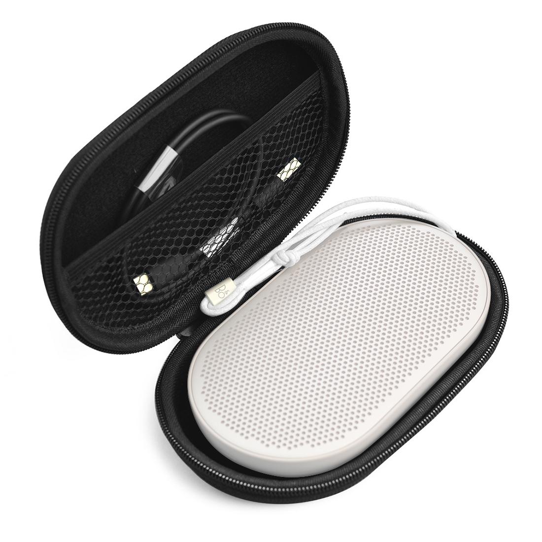 Protective Bag with Carabiner for b & o Beoplay P2 Bluetooth Speaker 2 Pcs - Black