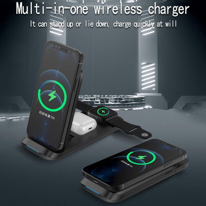 3 In 1 Foldable Wireless Charger For Iphone Apple Watch Airpods