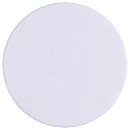 10W Plaid Pattern Round Wireless Charger - Black