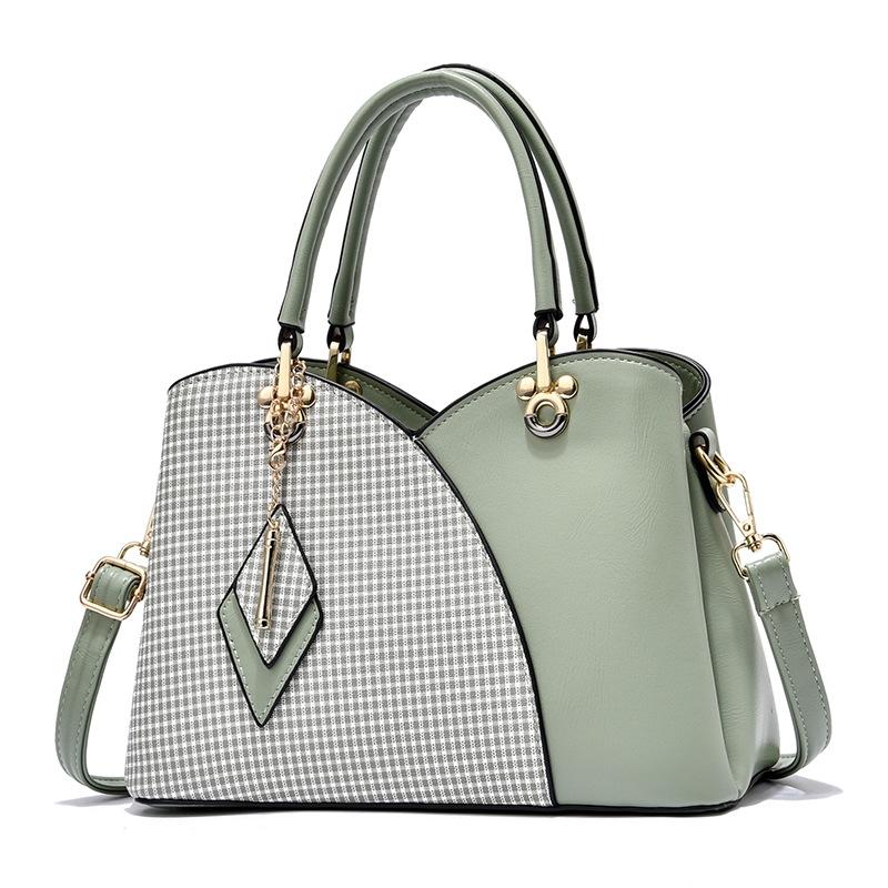 Spacious Texture Handbag - Large Capacity - Khaki
