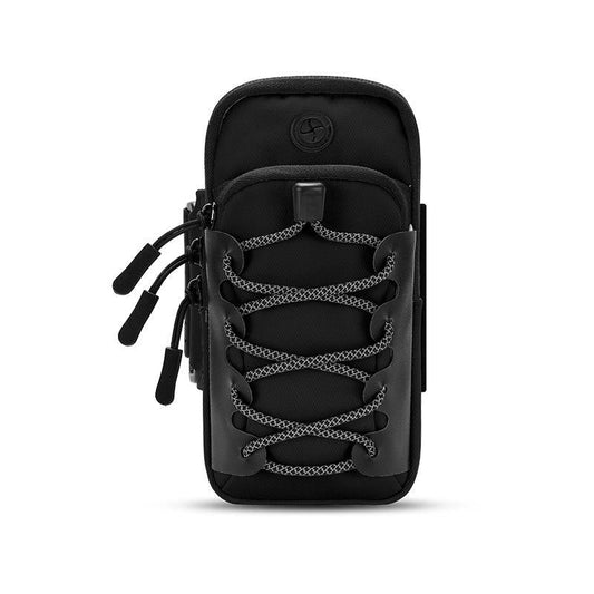 Reflective Cell Phone Arm Bag For Outdoor Fitness - Gray