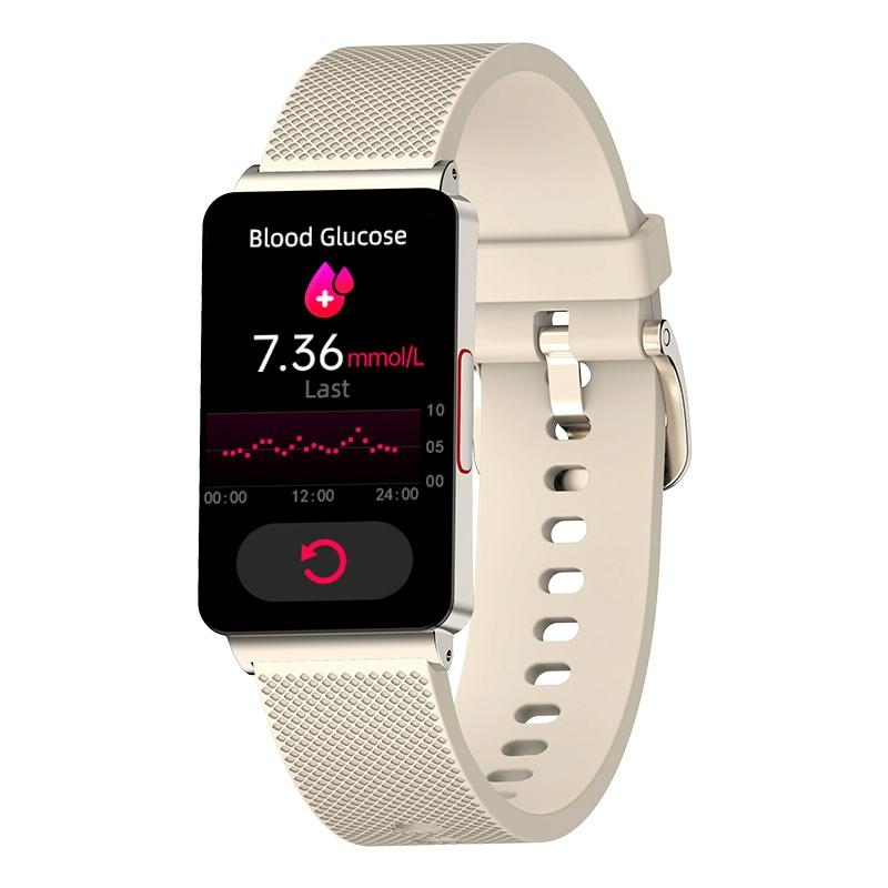 Smart Health Monitoring Watch With Colour Screen - Gold