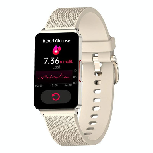 Smart Health Monitoring Watch With Colour Screen - Gold
