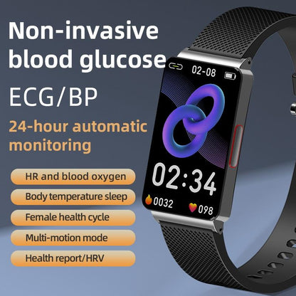 Smart Health Monitoring Watch With Colour Screen - Gold