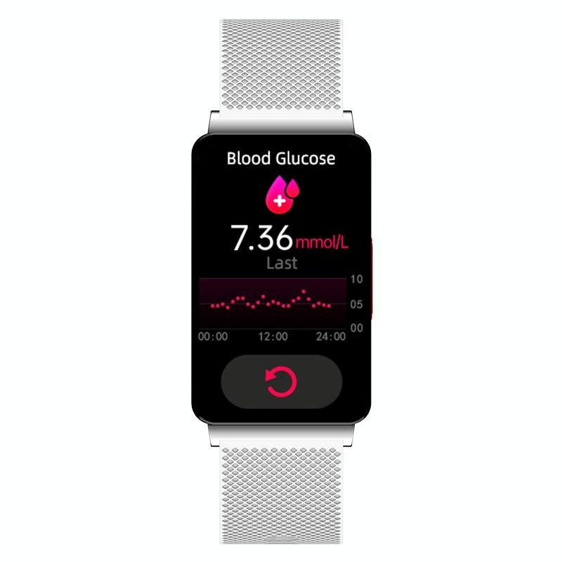 Smart Health Monitoring Watch With Colour Screen - Gold