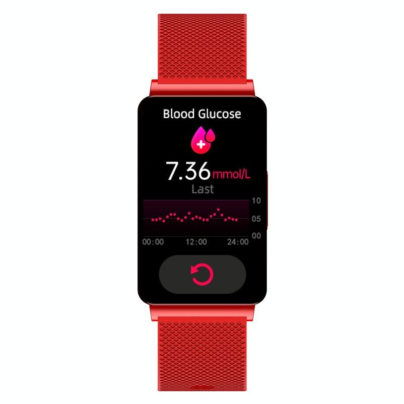 Smart Health Monitoring Watch With Colour Screen - Gold