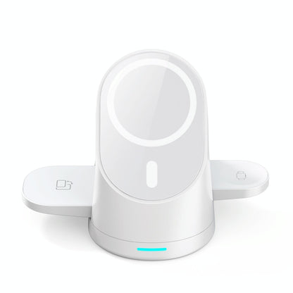 3 In 1 Magnetic Wireless Charging Bracket For Smartphone Iwatch Airpods - White