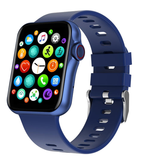1.6 Inch Waterproof Smart Watch With Ips Colour Screen Sport Sleep Heart Rate Monitoring - Blue