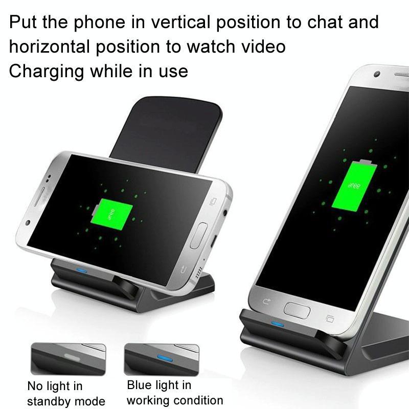 15W Wireless Desktop Charger With Fast Charging - White
