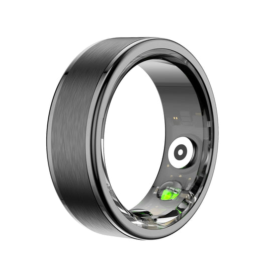 Smart Ring With Heart Rate Blood Oxygen Sleep & Sports Modes - Size 9 - Gold