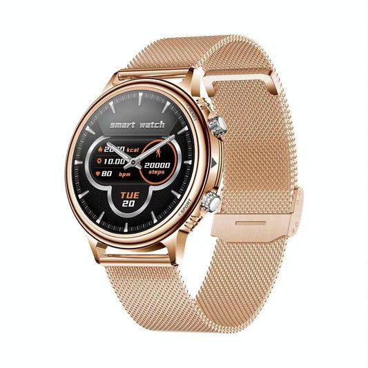 Smart Steel Watch With Colour Screen - Gold