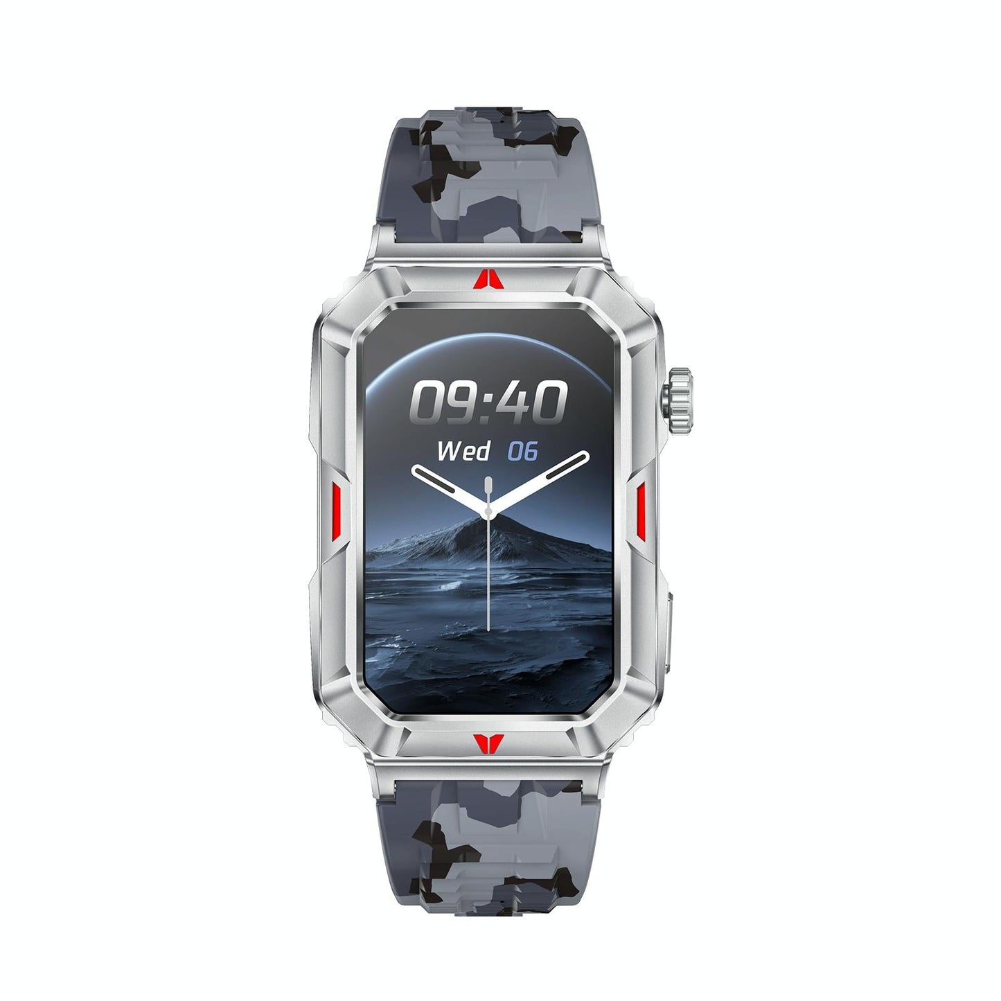 Smart Bracelet With Sleep Detection And Silicone Strap - Bt5.2 - Camo Black