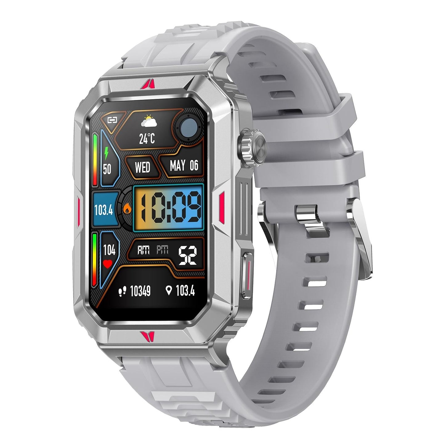 Smart Bracelet With Sleep Detection And Silicone Strap - Bt5.2 - Camo Black