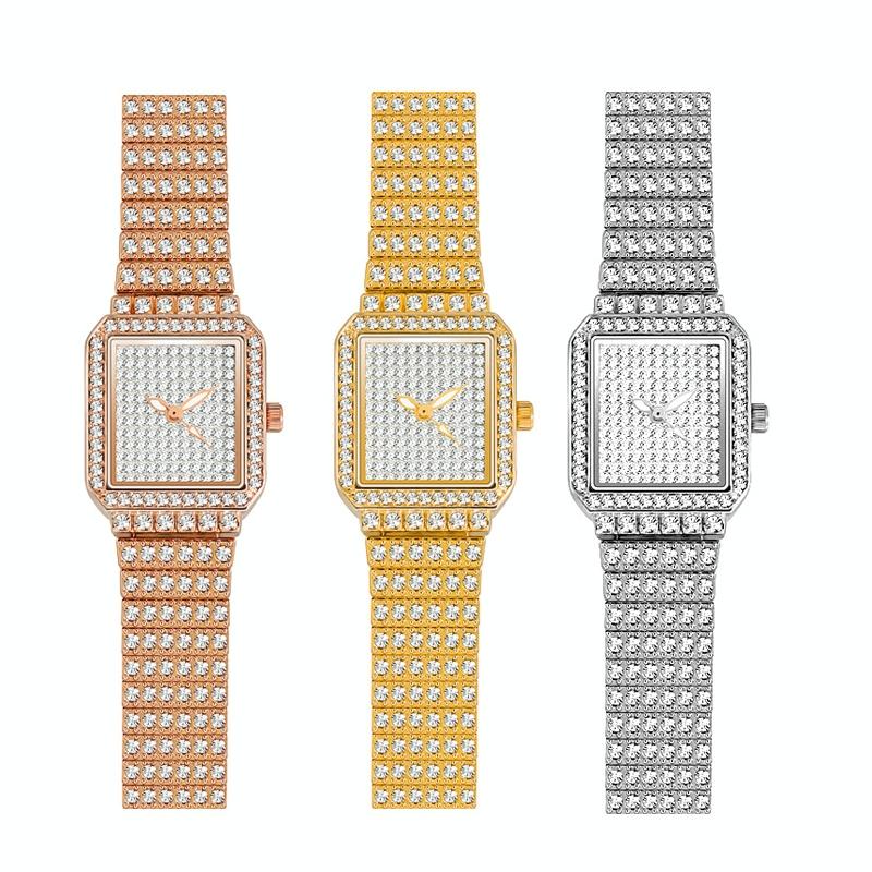 Women Diamond Chain Watch - Elegant and Timeless - Gold