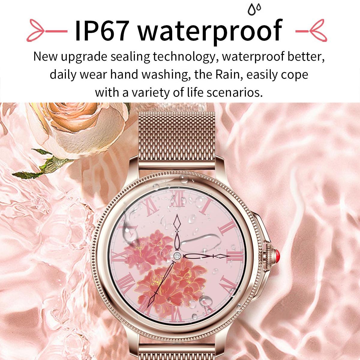 Smart Wristband With Waterproof Heart Rate And Blood Pressure Monitoring - Gold