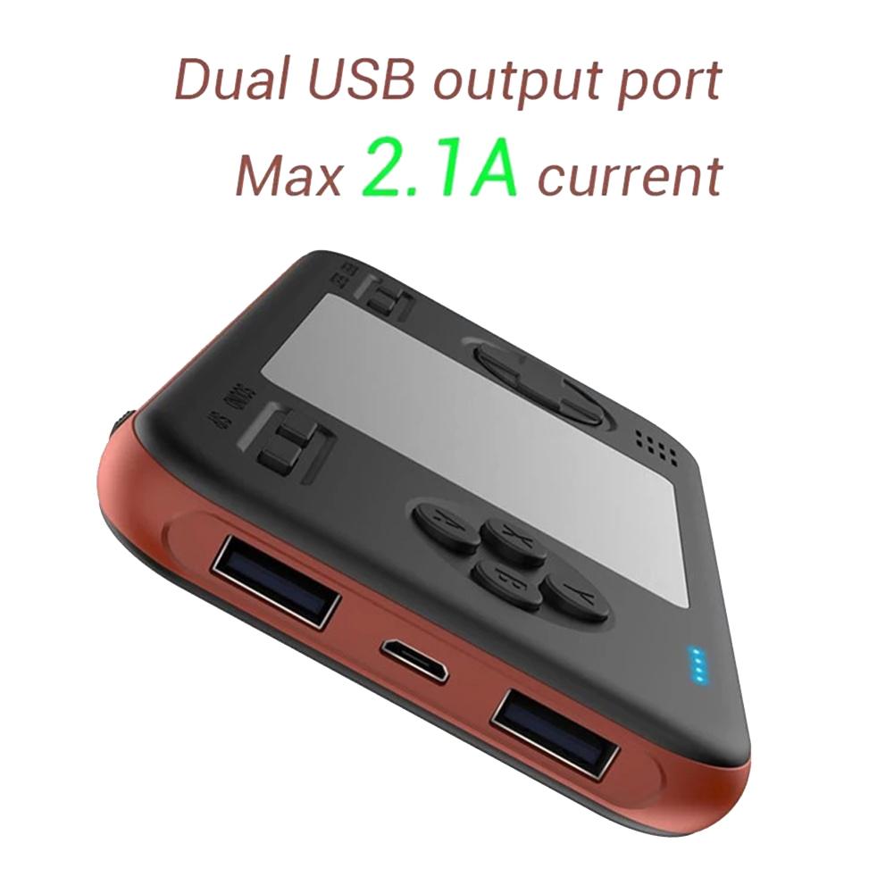 Portable Game Console With 8000Mah Battery And Colour Screen - White Orange