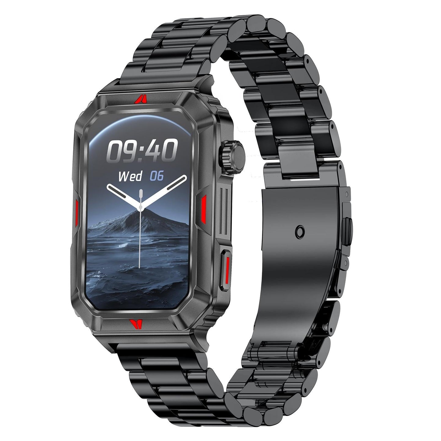 Smart Bracelet With Sleep Detection And Steel Strap - Bt5.2 - Silver