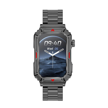 Smart Bracelet With Sleep Detection And Steel Strap - Bt5.2 - Silver