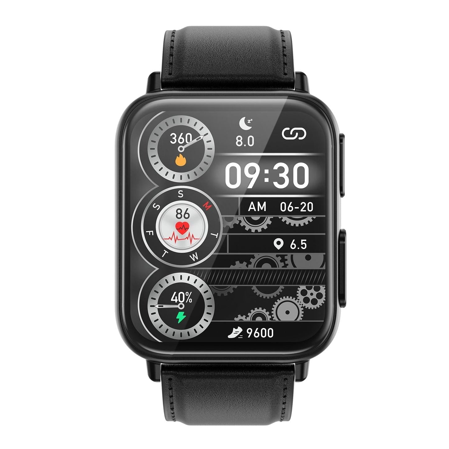 1.91 Inch Waterproof Smart Watch With Ai Diagnosis & Health Monitoring - Brown