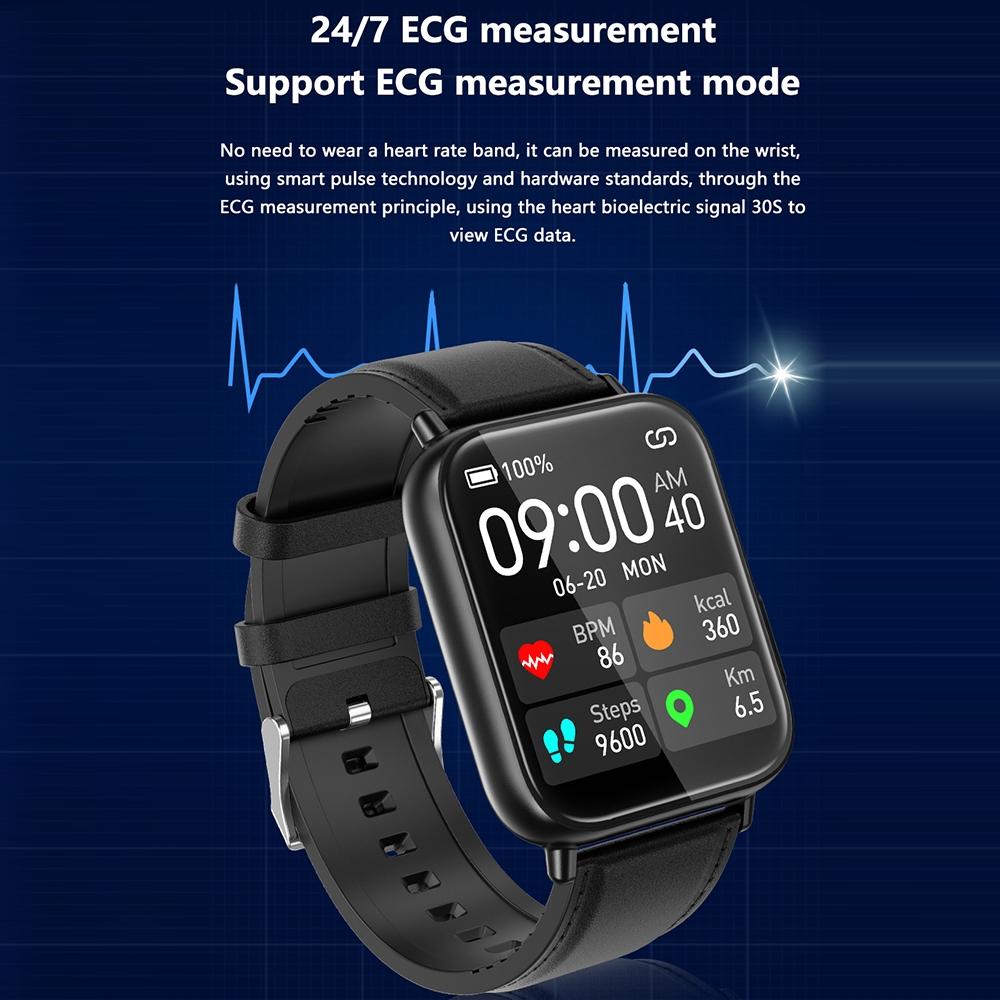 1.91 Inch Waterproof Smart Watch With Ai Diagnosis & Health Monitoring - Brown