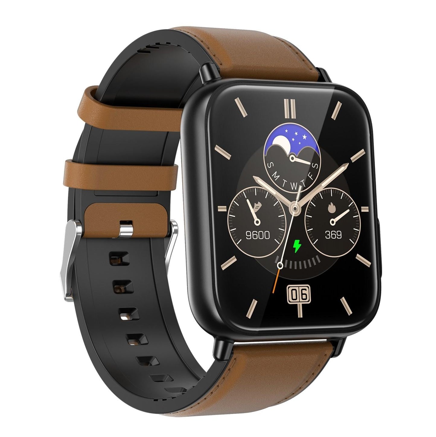 1.91 Inch Waterproof Smart Watch With Ai Diagnosis & Health Monitoring - Brown