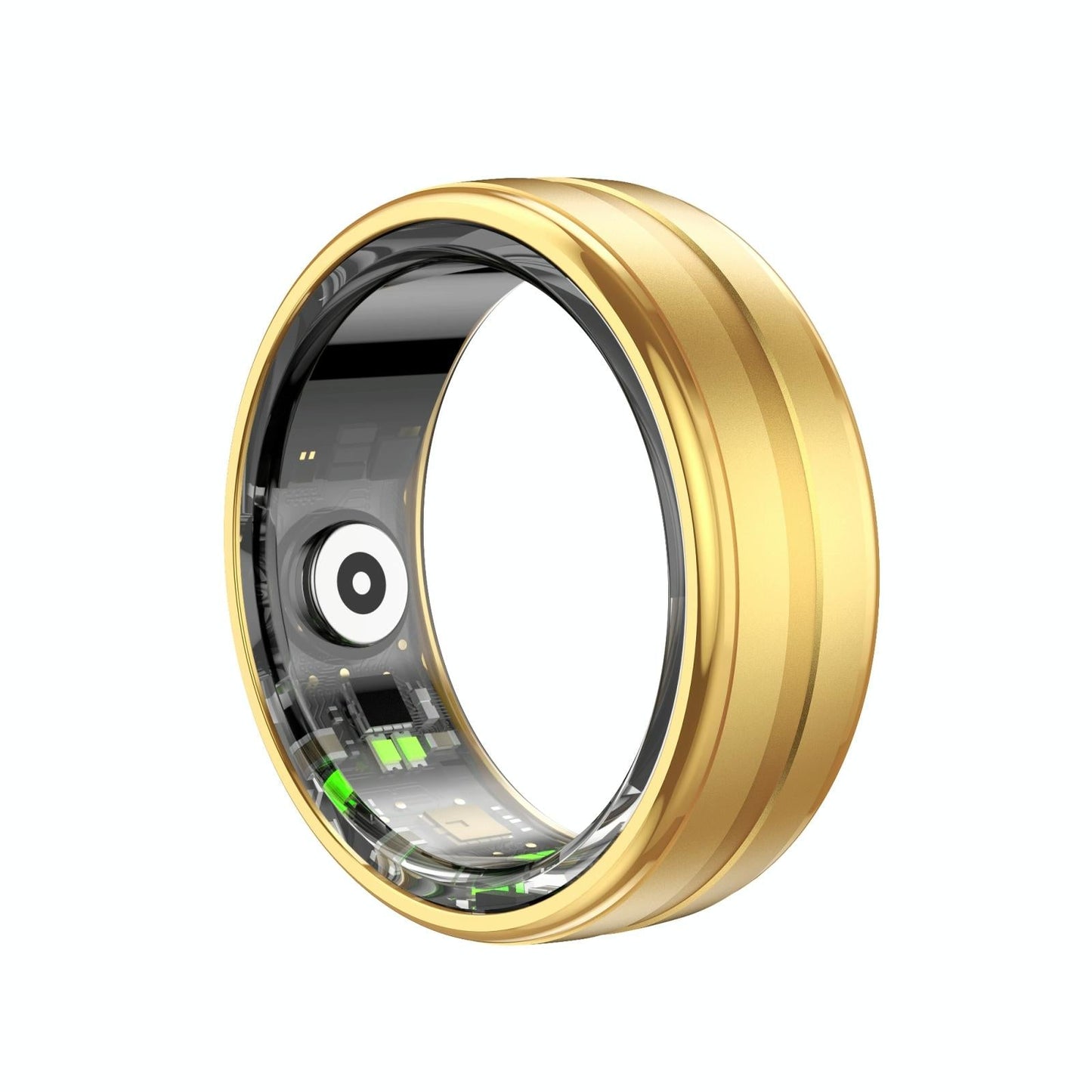 Smart Ring With Heart Rate Blood Oxygen & Sleep Monitoring - Size 12 - Gold