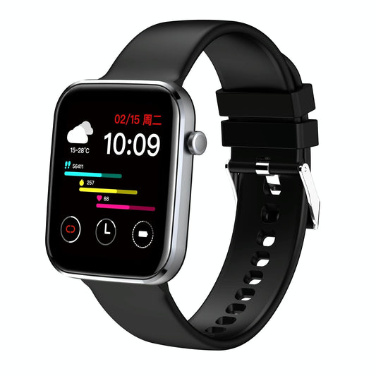 1.69 Inch Ip67 Waterproof Smart Watch With Touch Screen Health Monitoring - Black