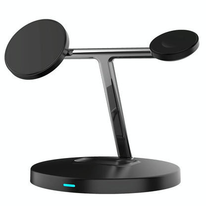 3 In 1 Magnetic Wireless Charger For Mobile Devices - White