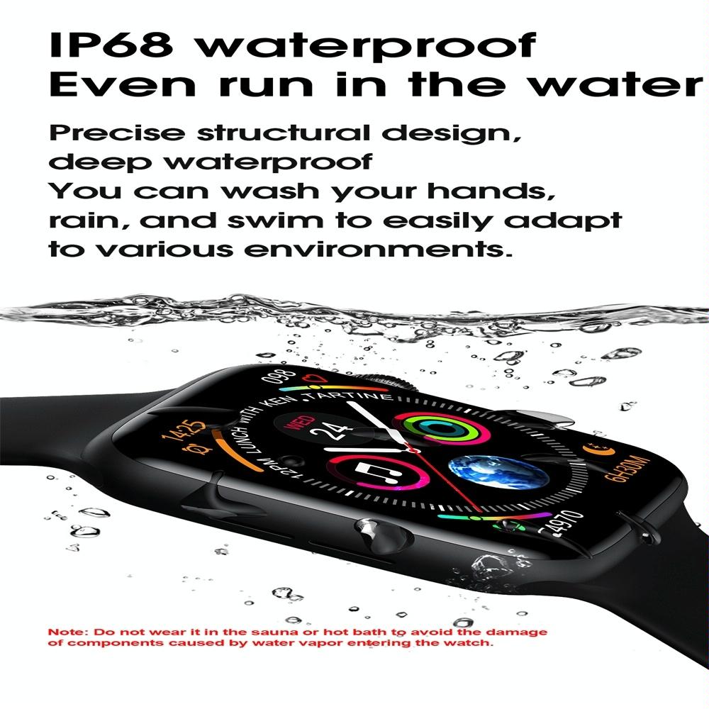 1.75 Inch Ips Smart Watch Waterproof Temp / Heart / Bp / Sleep Monitoring - White