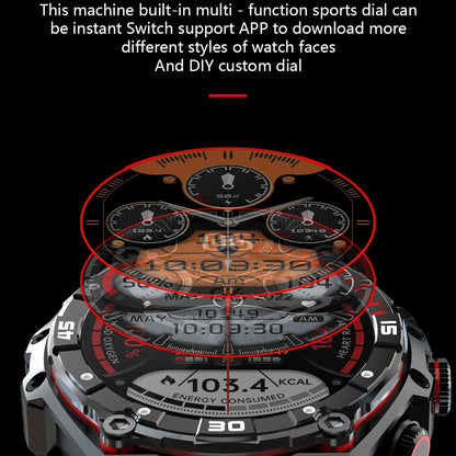 1.43 Inch Amoled Screen Smart Watch Supports Bluetooth Call / Blood Oxygen Detection - Orange