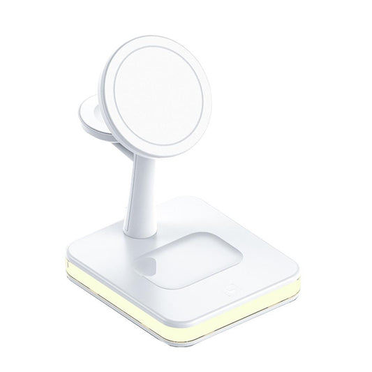 4 In 1 Magnetic Wireless Charger For Iphone / Iwatch / Airpods & More - White