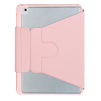 360 Rotation Bluetooth Keyboard Leather Case For Ipad 10.9 2022 - Transparent Acrylic With Touch Control - Pink