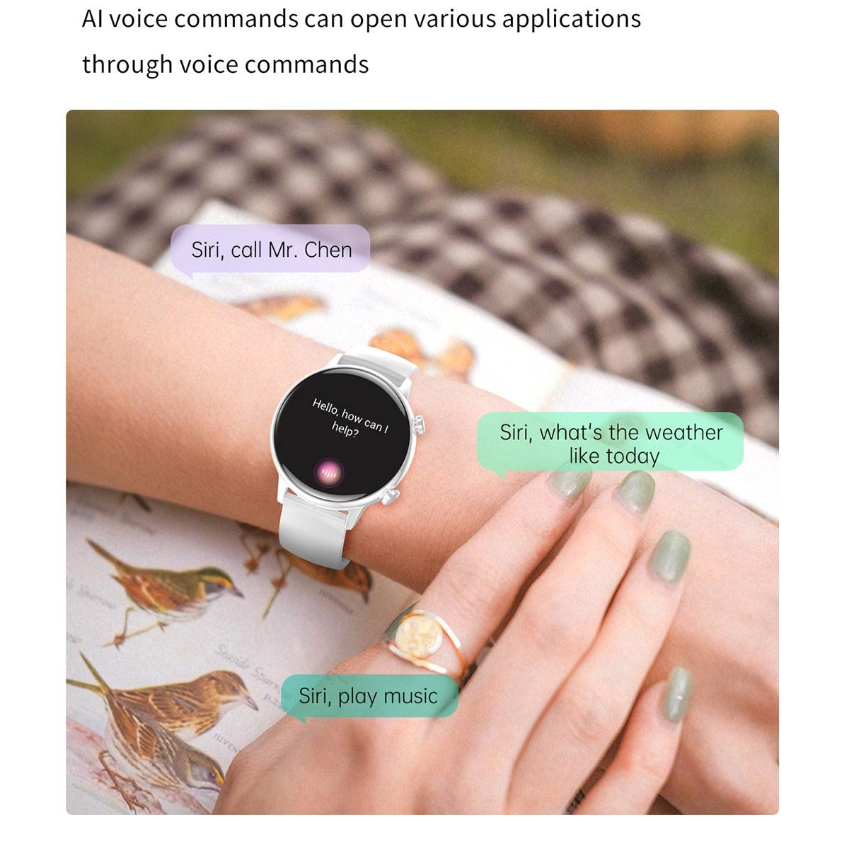 1.1 Inch Smart Stainless Steel Band Watch Support Bluetooth Call / Blood Oxygen Monitoring - Black