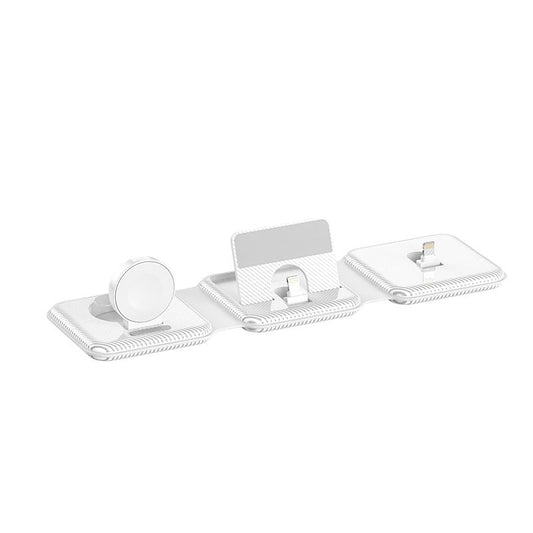 3 In 1 Wireless Charger For Apple Watch Phone & Headset - White