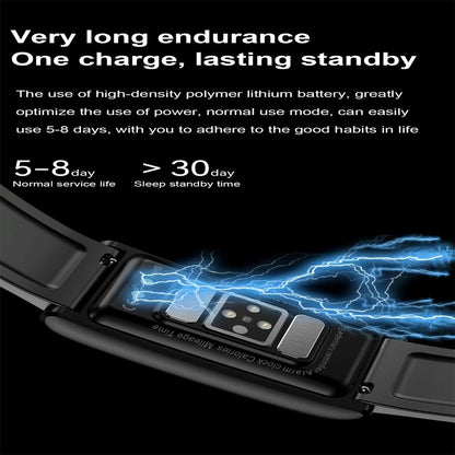 Health Monitoring Smart Leather Strap Watch With Colour Screen - Brown