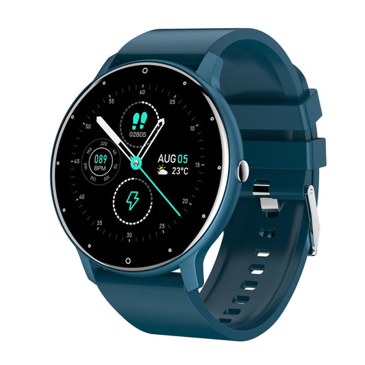 1.28 Inch Touch Screen Ip67 Waterproof Smart Watch Support Blood Pressure Monitoring / Sleep Monitoring / Heart Rate Monitoring - Blue