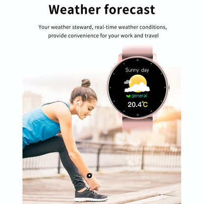1.28 Inch Touch Screen Ip67 Waterproof Smart Watch Support Blood Pressure Monitoring / Sleep Monitoring / Heart Rate Monitoring - Blue