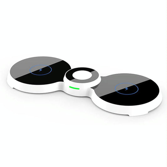 15W 3 In 1 Magnetic Wireless Charger For Phones Watch & Airpods - White