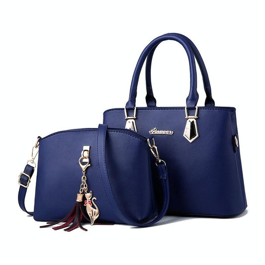 Women 2-in-1 Casual Messenger Bag - Large Capacity - Navy Blue