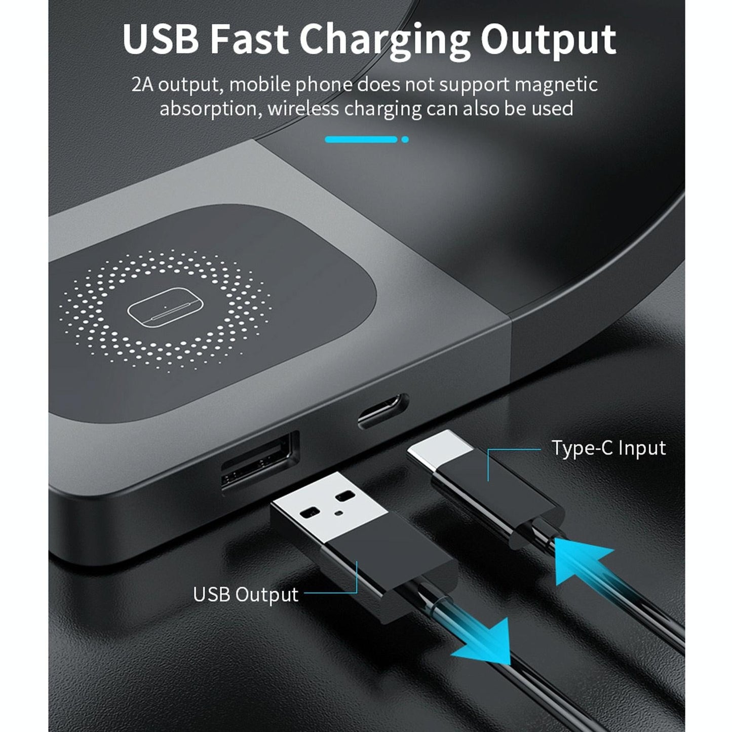 4 In 1 Magnetic Wireless Charger For Iphone Iwatches Airpods - White