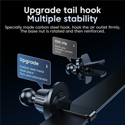 Touch-sensing Car Vent Wireless Charger Holder - X12 - Silver