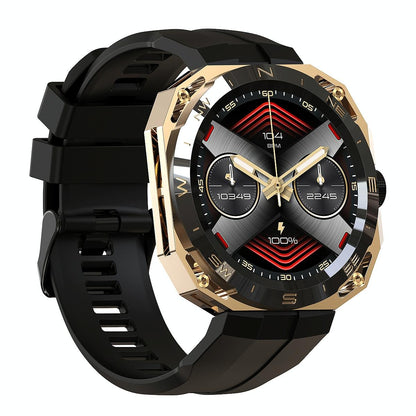 Smart Watch With Heart And Blood Monitoring Colour Screen - Gold