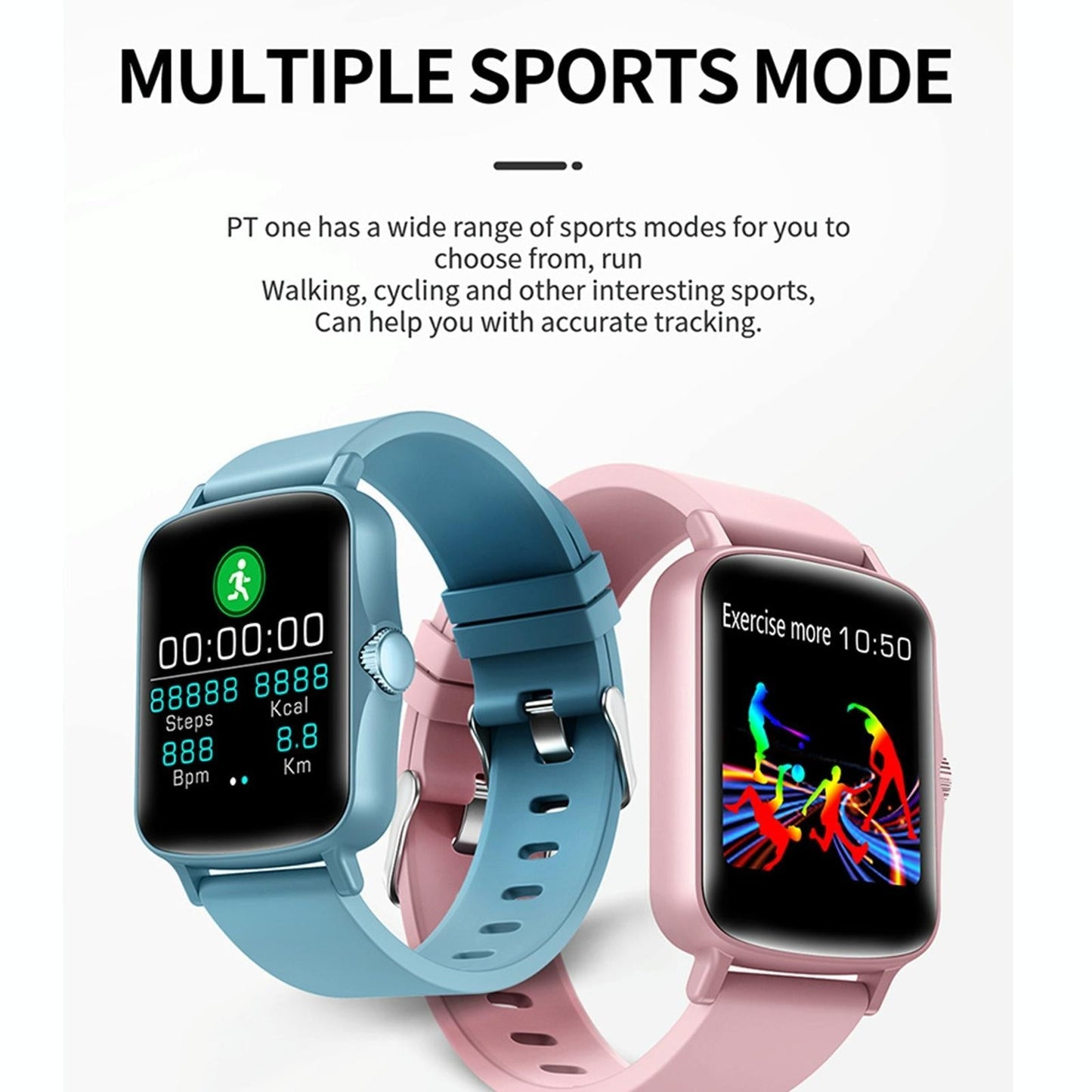 1.44 Inch Ip67 Waterproof Smart Watch With Hd Touch Screen - Black