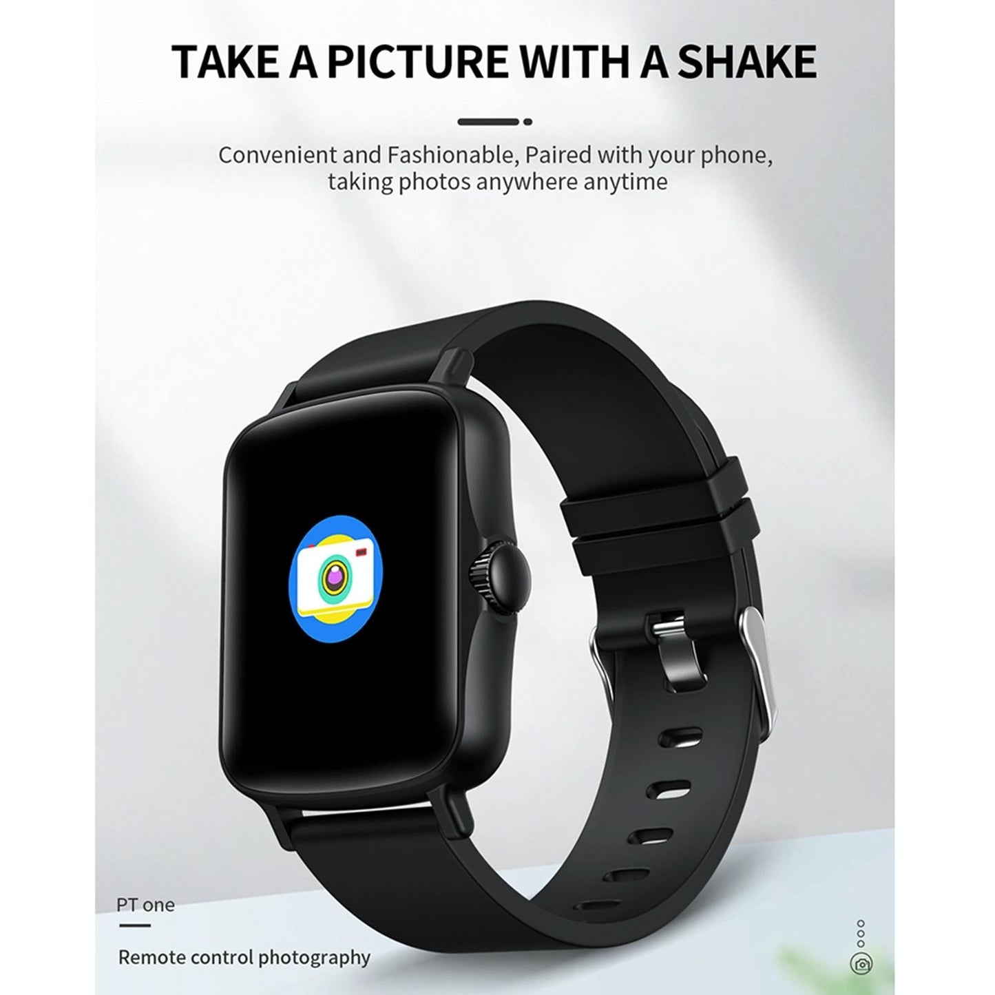 1.44 Inch Ip67 Waterproof Smart Watch With Hd Touch Screen - Black