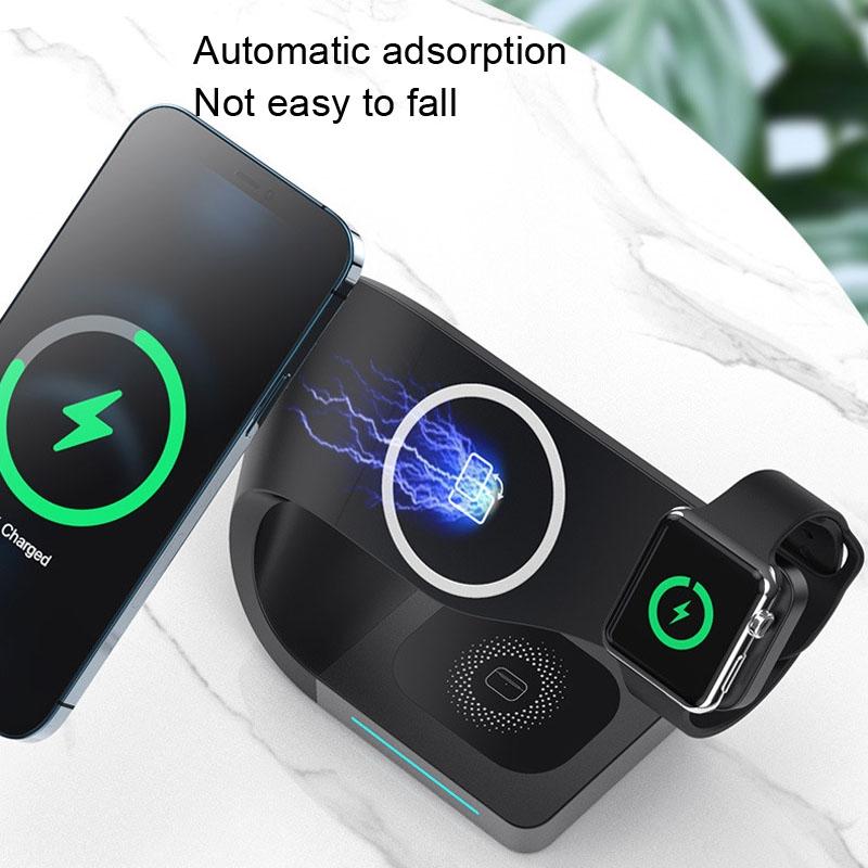 4 In 1 Wireless Charger For Phone Watch Airpods - White