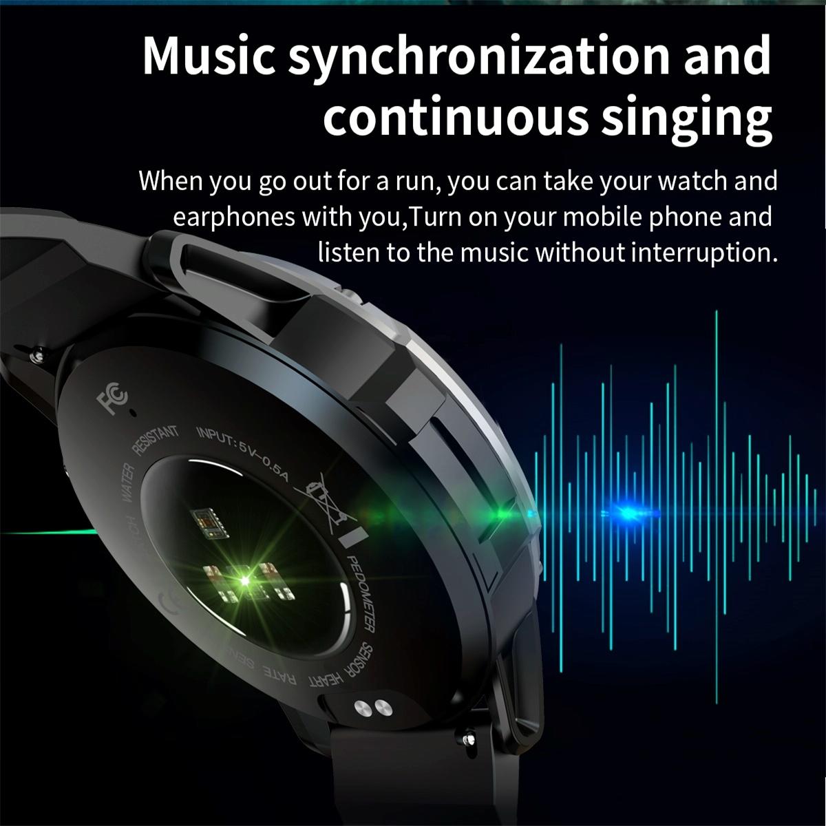 1.39 Inch Colour Screen Smart Watch Support Heart Rate Monitoring / Blood Pressure Monitoring - Green