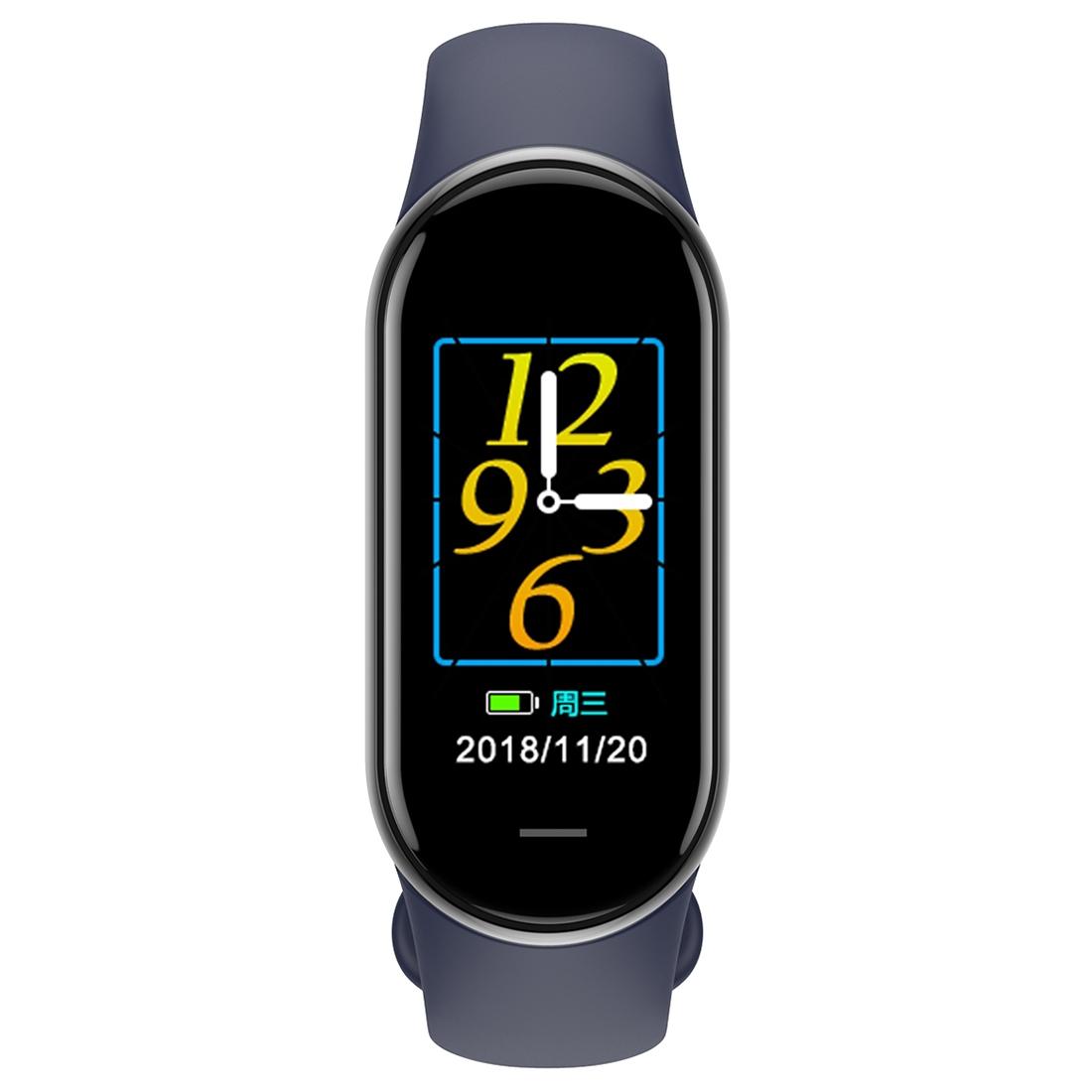 Waterproof Smart Watch With Heart Bp Oxygen And Sugar Monitoring - Ip68 - Blue